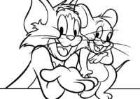 Friendly Tom Jerry Coloring Page