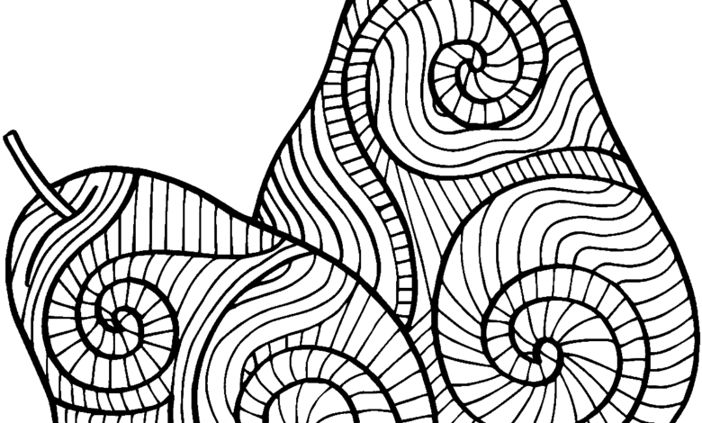 Fruit Pears Coloring Page