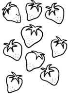 Full Page Strawberries Coloring Page