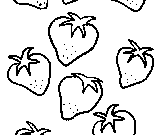 Full Page Strawberries Coloring Page