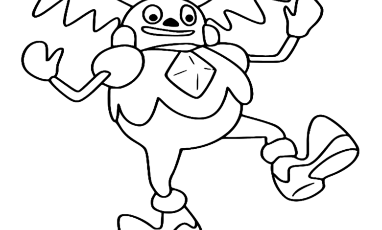 Galarian Mr. Mime Coloring Page