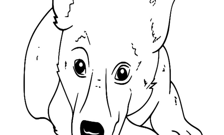 German Shepherd Puppy Coloring Page