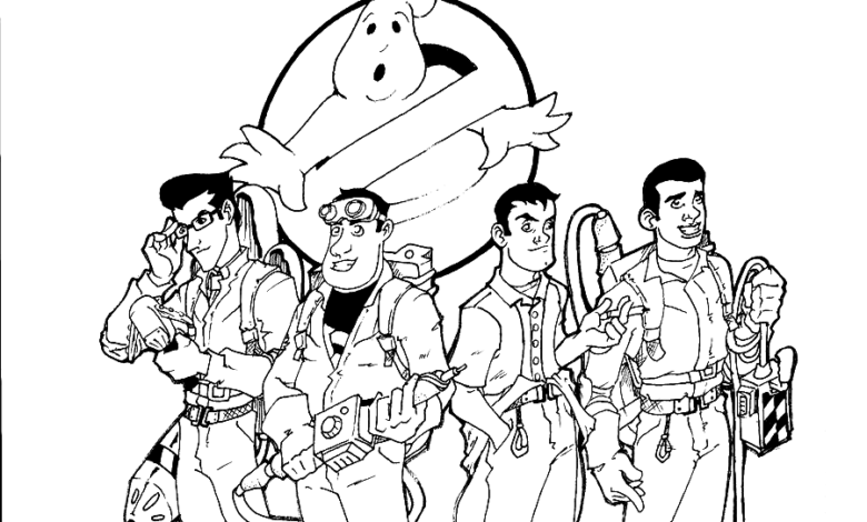 Ghostbusters Characters Coloring Page