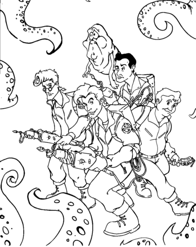 Ghostbusters Heroes Coloring Page