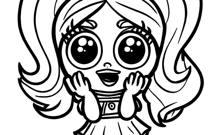 Happy Lol Surprise Girl Coloring Page