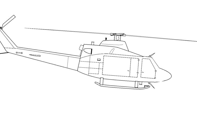 Helicopter Bell CH 146 Griffon Coloring Page