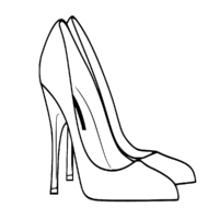 High heels Shoes Coloring Page