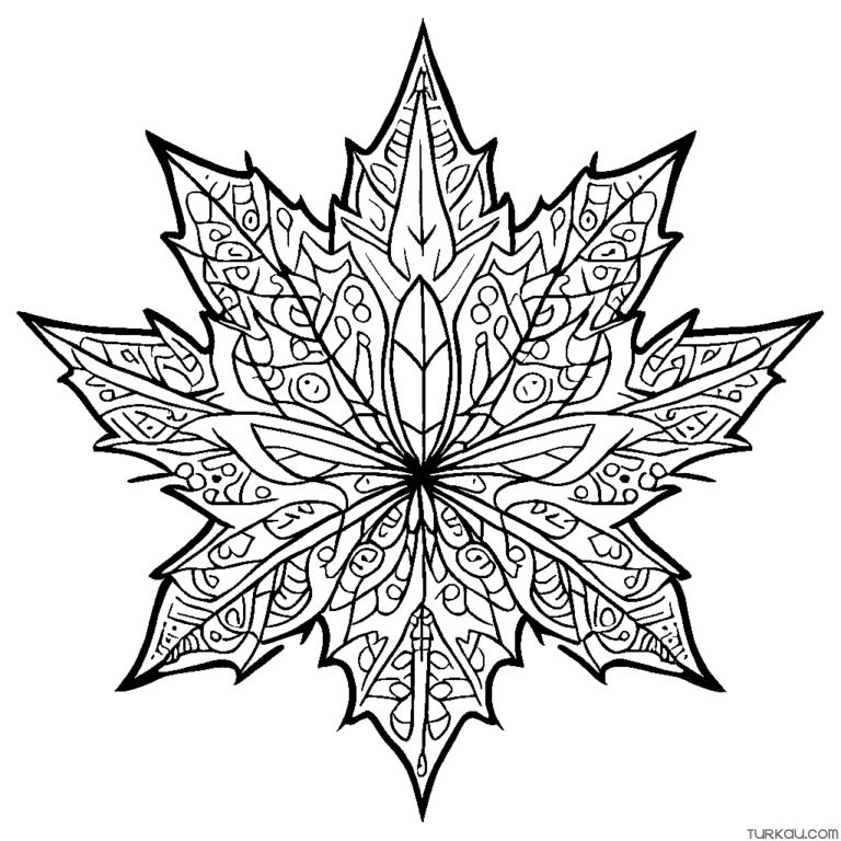 Incredible Maple Leaf Coloring Page Turkau incredible-maple-leaf-coloring-page-turkau