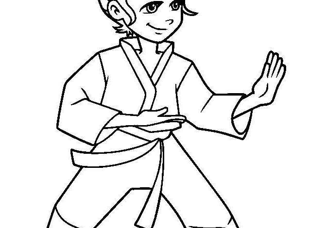 Kung Fu Girl Coloring Page