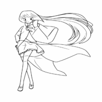 Kurami Zell Anime Coloring Page