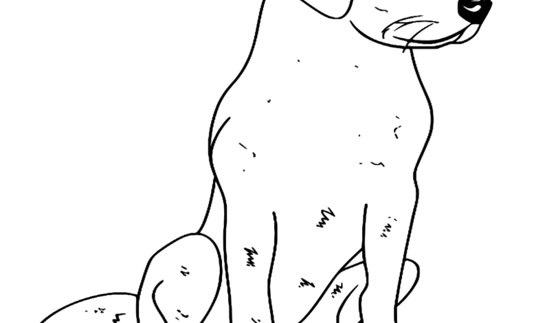 Labrador Dog Farm Animals Coloring Page