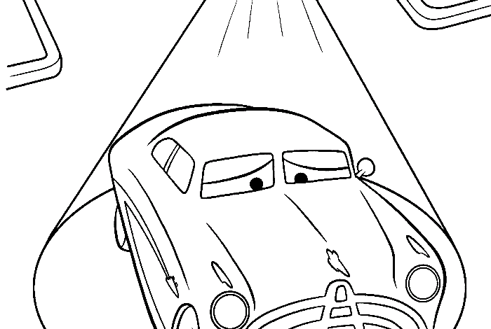 Lightning Mcqueen Doc Hudson Coloring Page