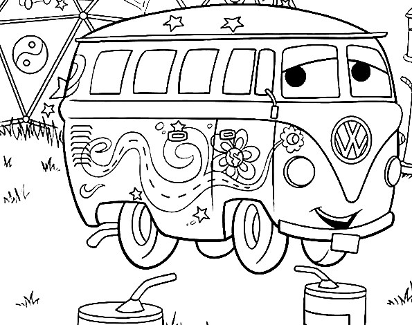 Lightning Mcqueen Fillmore Coloring Page