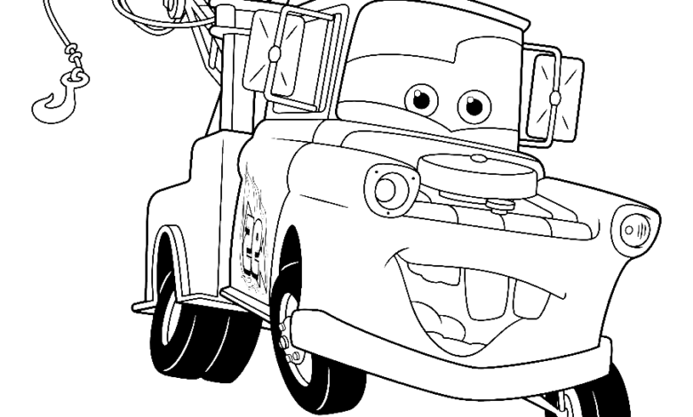 Lightning Mcqueen Mater Coloring Page