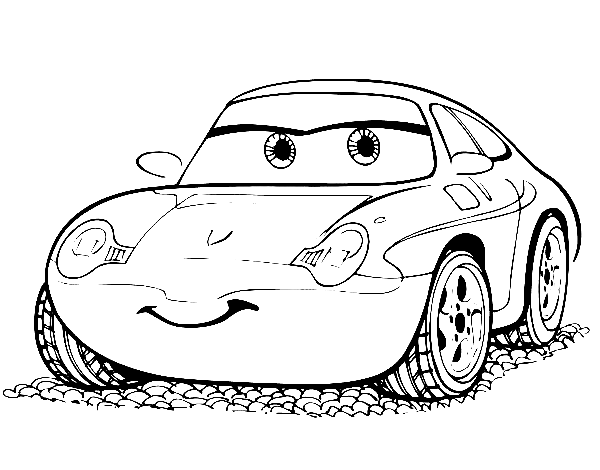Lightning Mcqueen Sally Carrera Coloring Page