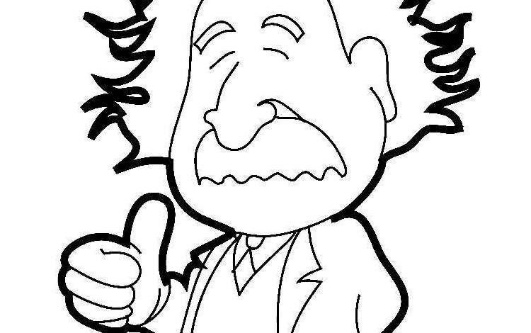 Little Albert Einstein Coloring Page