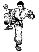 Master Kung Fu Coloring Page