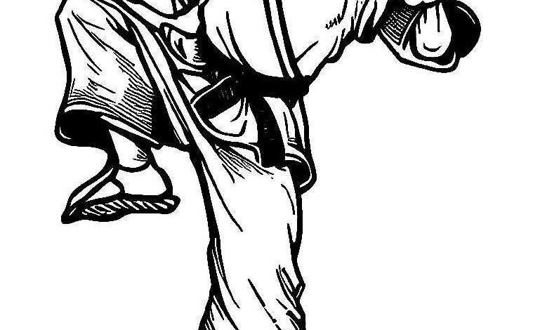 Master Kung Fu Coloring Page