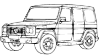 Mercedes 4×4 Coloring Page