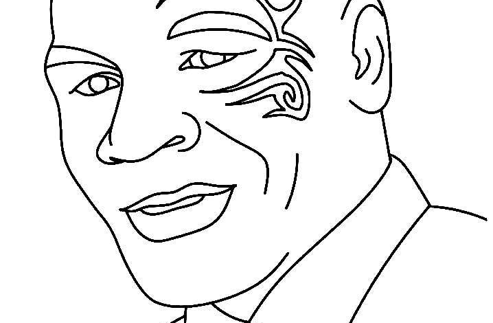 Mike Tyson Face Coloring Page