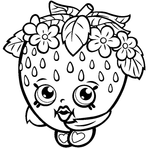 Monster Strawberry Coloring Page