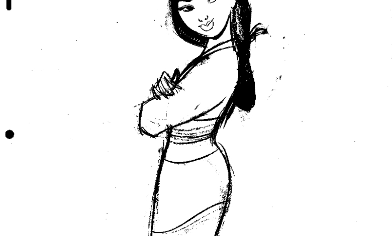 Mulan Confident Coloring Page