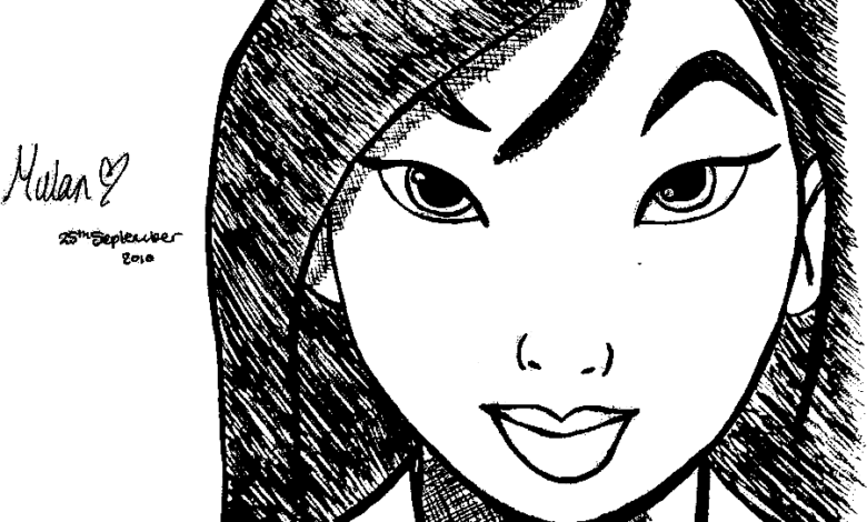 Mulan Intimate Coloring Page