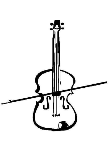Music Violin Cool Coloring Page