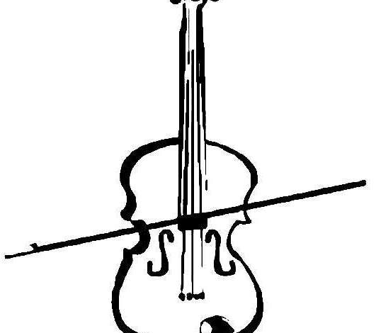 Music Violin Cool Coloring Page