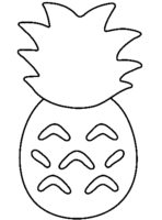 Pineapple Emoji Coloring Page