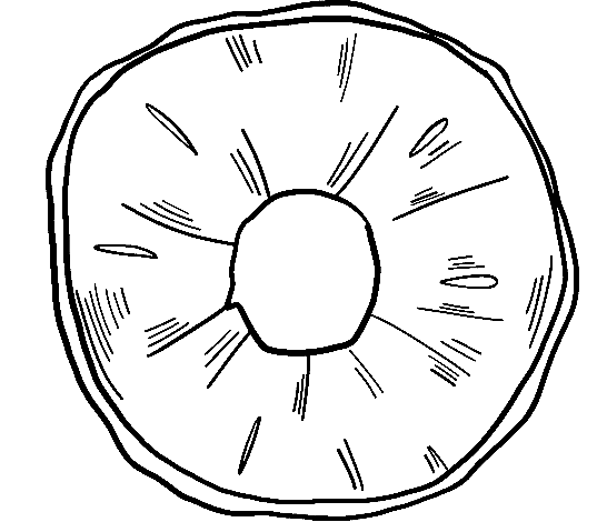 Pineapple Ring Coloring Page