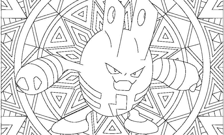 Pokemon Elekid Mandala Coloring Page