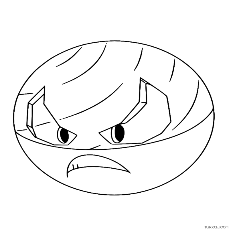 Pokemon Hisuian Electrode Coloring Page » Turkau