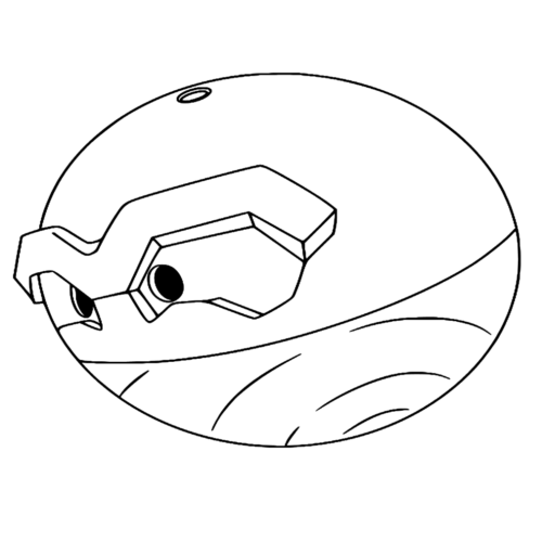 Pokemon Hisuian Voltorb Easy Coloring Page