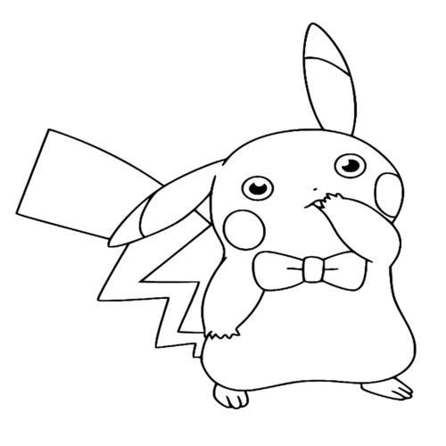 Pokemon Partner Pikachu Coloring Page