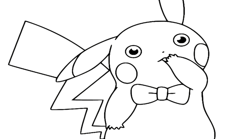 Pokemon Partner Pikachu Coloring Page