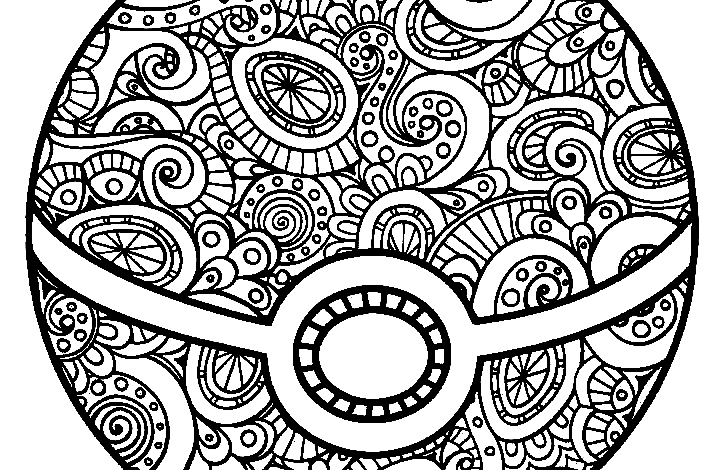 Pokemon Pokeball Mandala Coloring Page