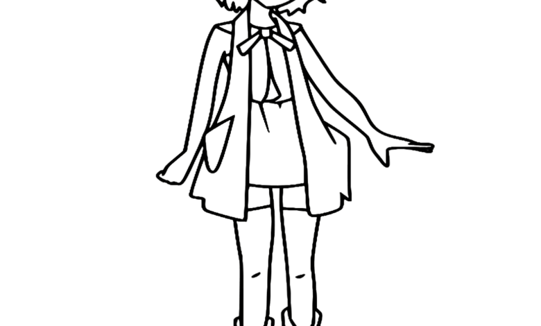 Pokemon Serena Girl Coloring Page