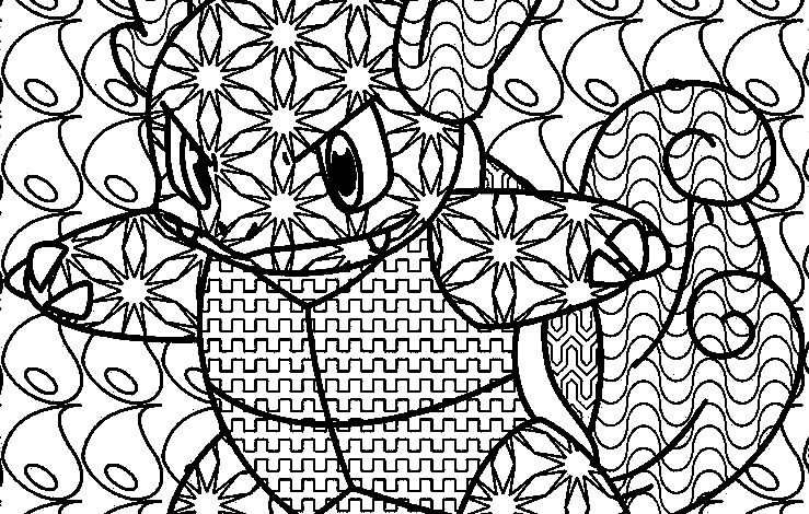 Pokemon Wartortle Mandala Coloring Page