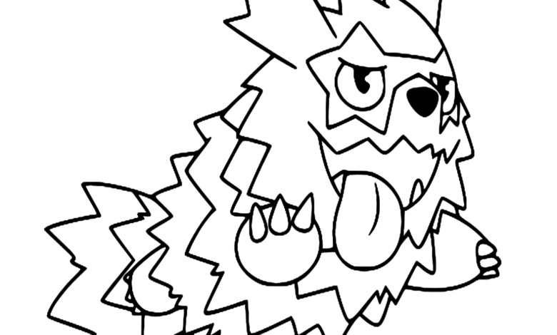 Pokemon Zigzagoon Coloring Page