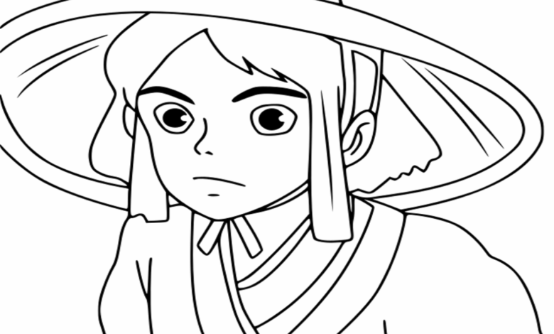 Princess Mononoke Kaya Anime Coloring Page