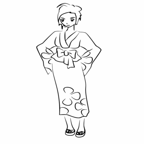Samurai Champloo Fuu Anime Coloring Page