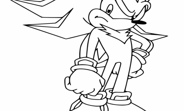 Sonic X Hedgehog Coloring Page