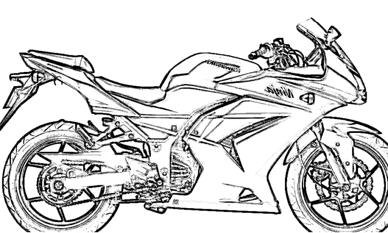 Speed Motorcycle Coloring Page
