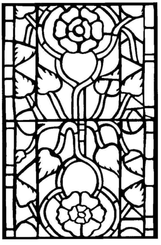 Stained Glass Coloring Page For Adults