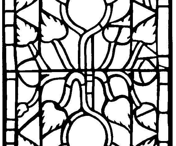 Stained Glass Coloring Page For Adults