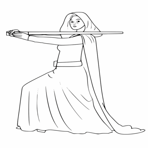 Star Wars Barriss Coloring Page