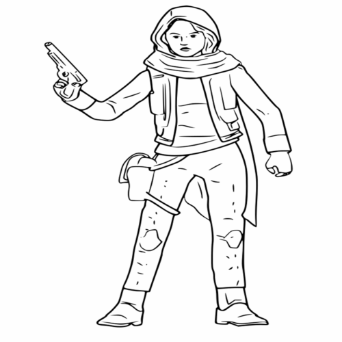 Star Wars Jyn Erso Coloring Page