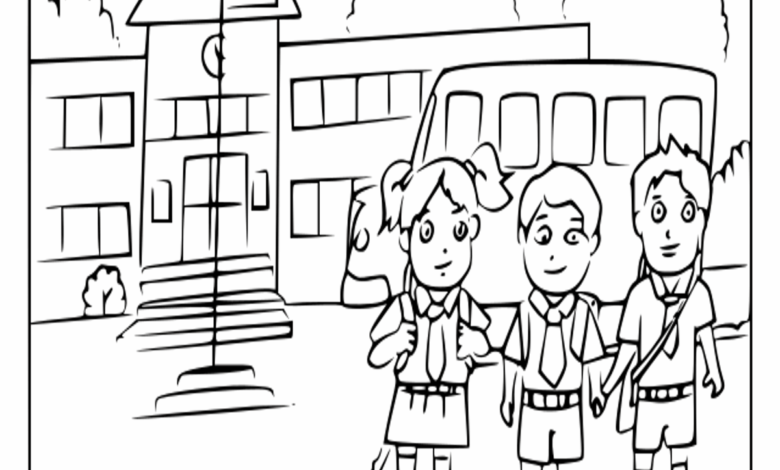 Students School Coloring Page