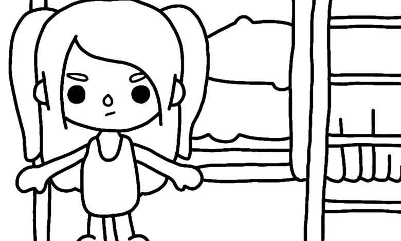 Toca Boca Bed Coloring Page
